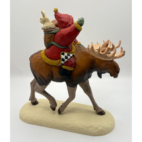 House of Hatten Santas Kingdom Riding Moose Susan M Smith Vintage 1997 REPAIRED - Picture 2 of 11